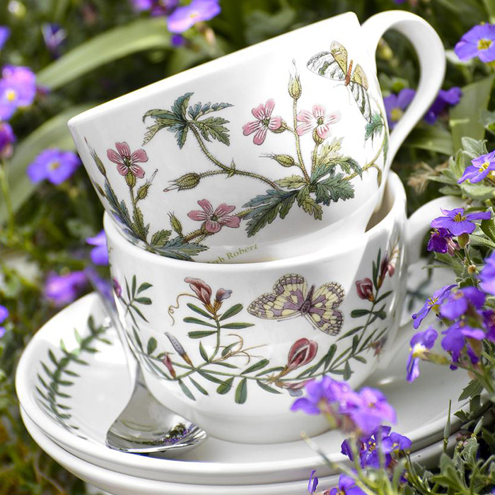Botanic Garden Teacup and Saucer Herb Robert 0.20L 7oz.